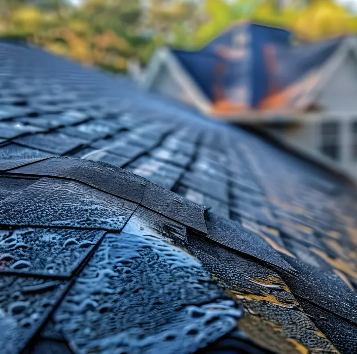 Roof with water damage